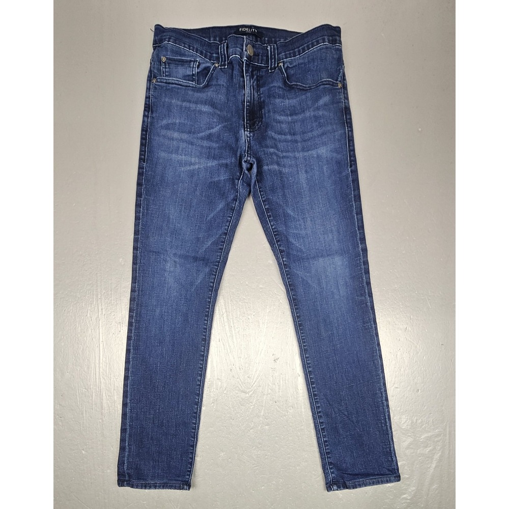 Fidelity Denim Torino Parker Jeans Mens 32x29 Slim Straight Atomic Blue